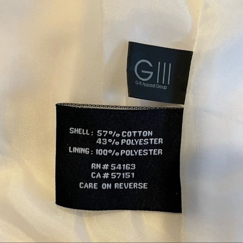 Black Rivet White Long Trench Coat with Removable Hood Large - Picture 5 of 10